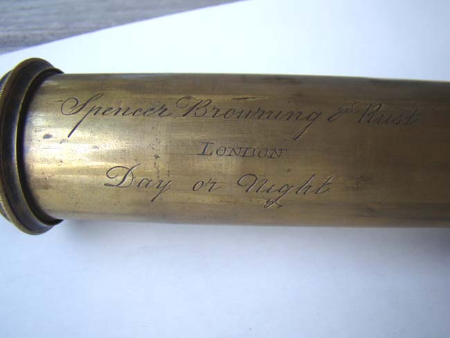 An early 19th century mahogany barreled two-draw Telescope by Spencer, Browning & Rust of London circa 1825 — image 2